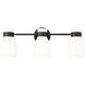 Corella 3 Light 22.4 inch Matte Black Vanity Light Wall Light